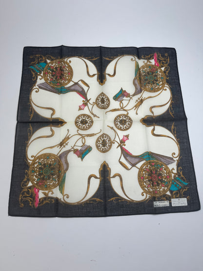 Vintage Gucci Scarf Navy white