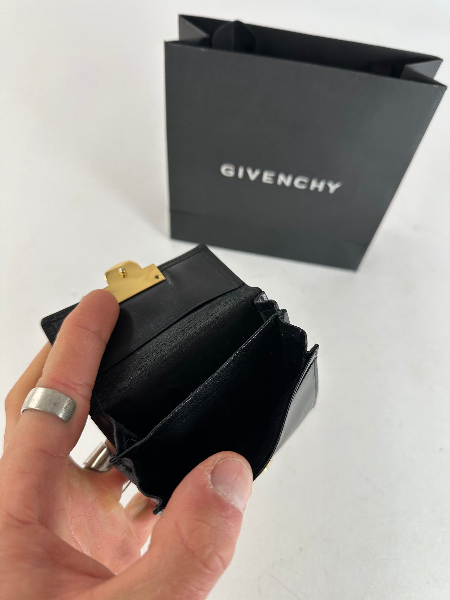 Vintage Givenchy Leather Card Holder / Purse Black