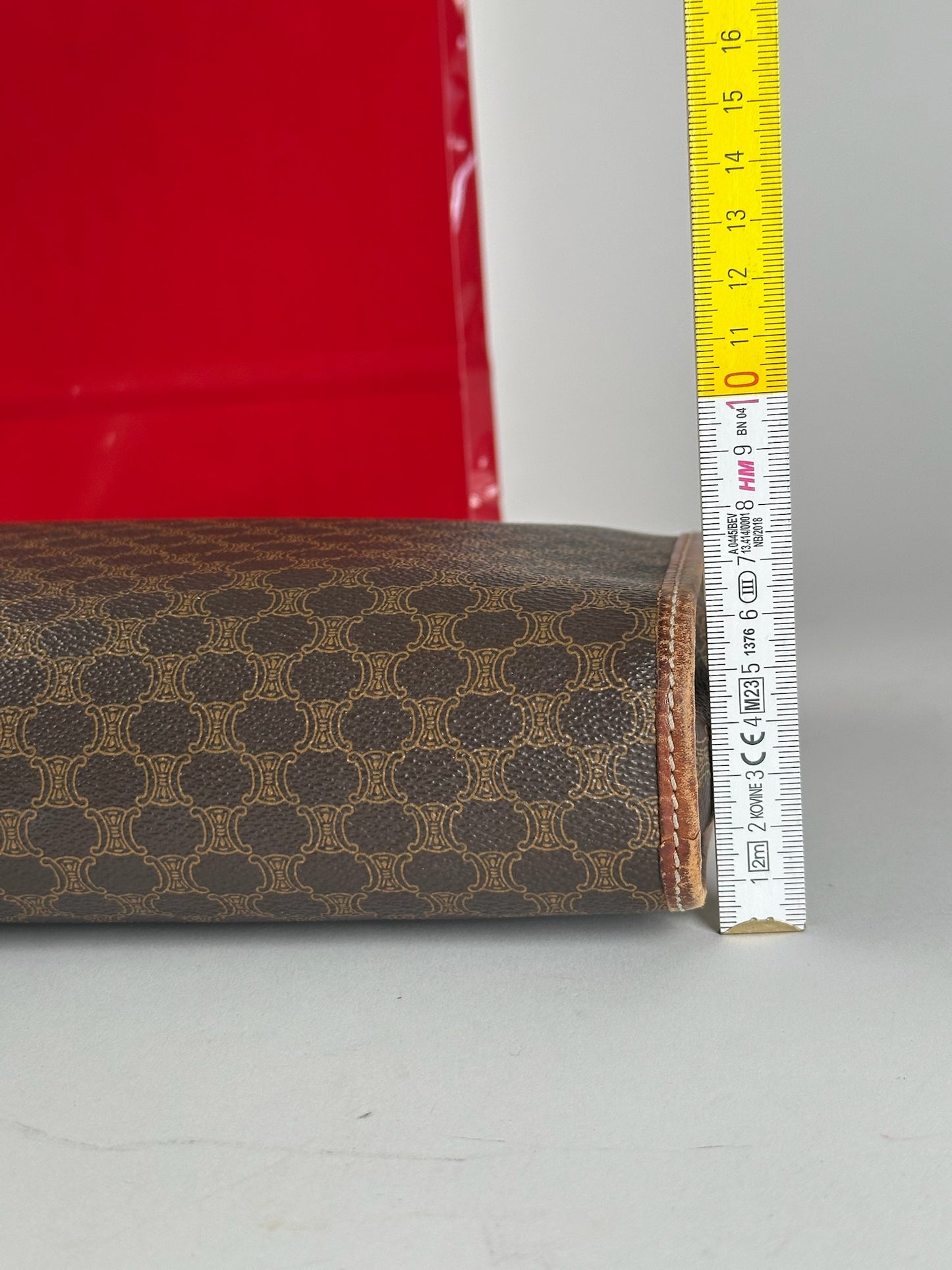 Vintage Celine Paris leather clutch brown