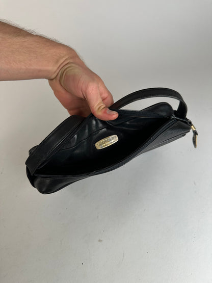 Vintage Givenchy Leather Shoulder Bag Black