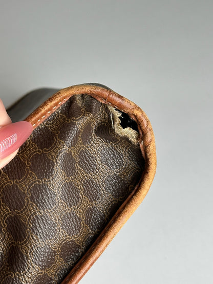 Vintage Celine Paris leather clutch brown