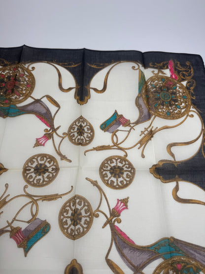 Vintage Gucci Scarf Navy white