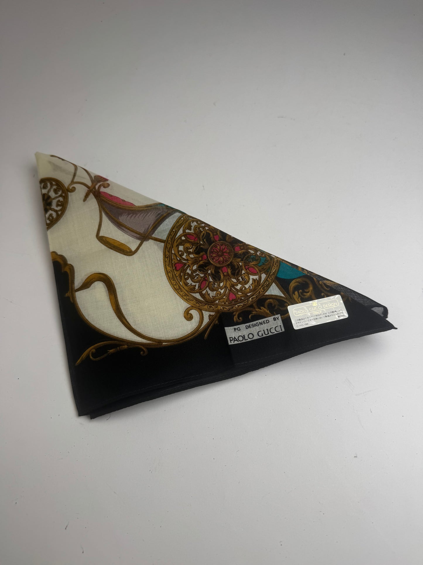 Vintage Gucci Scarf Navy white