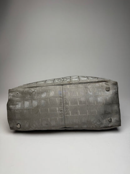 Vintage Chanel New Travel Line monogram Tote bag Silver