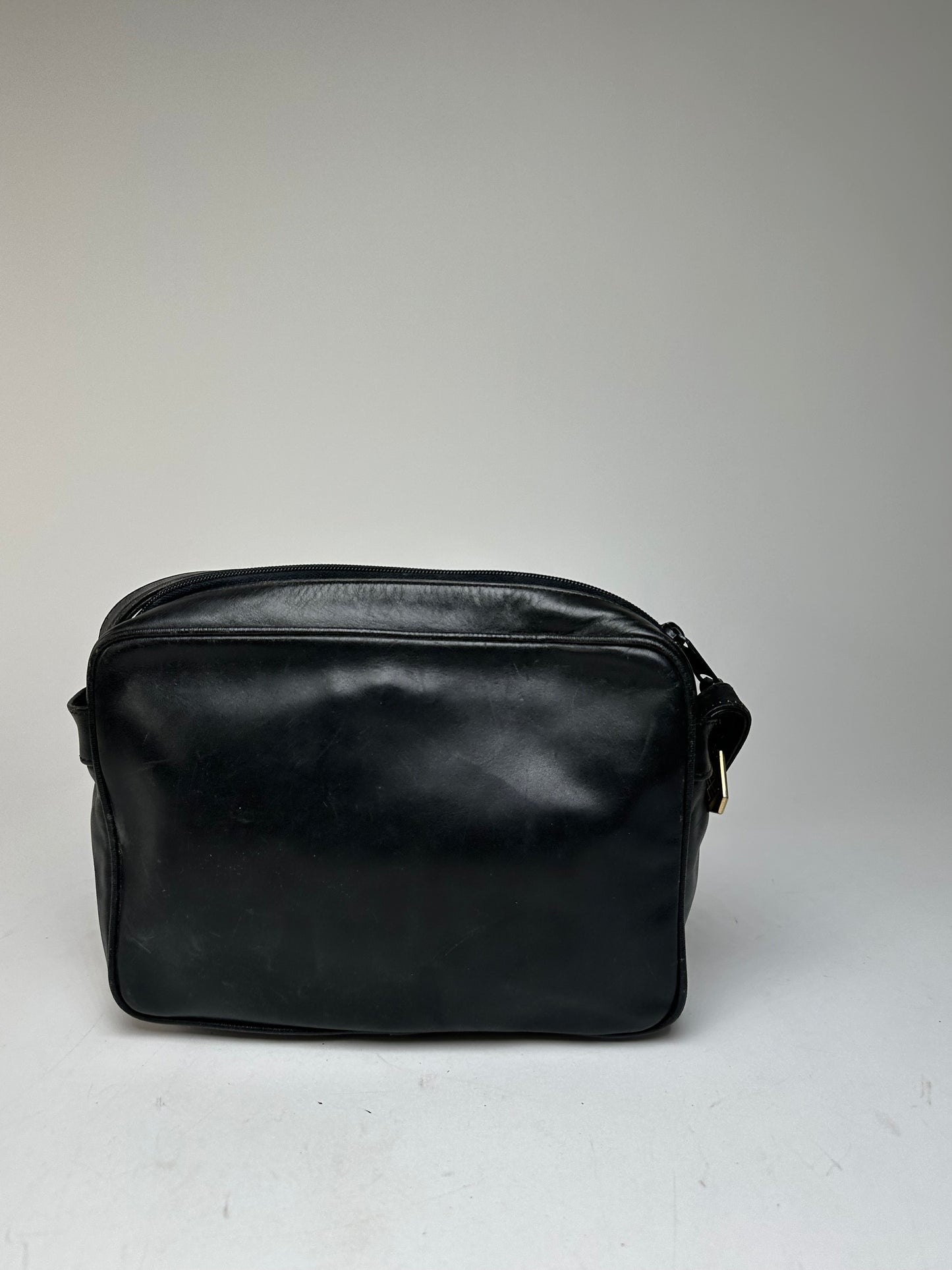 Vintage Givenchy Leather Shoulder Bag Black