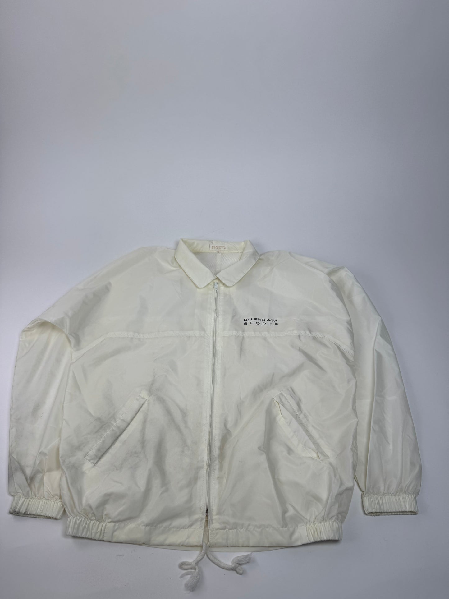 Vintage Balenciaga Polyester Blouson White M