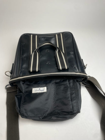Vintage Courreges Paris 2Way Monogram Handbag Black White