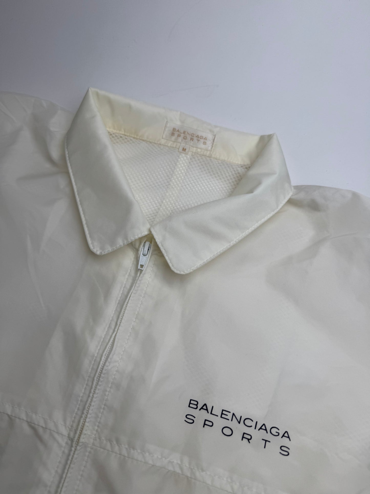 Vintage Balenciaga Polyester Blouson White M
