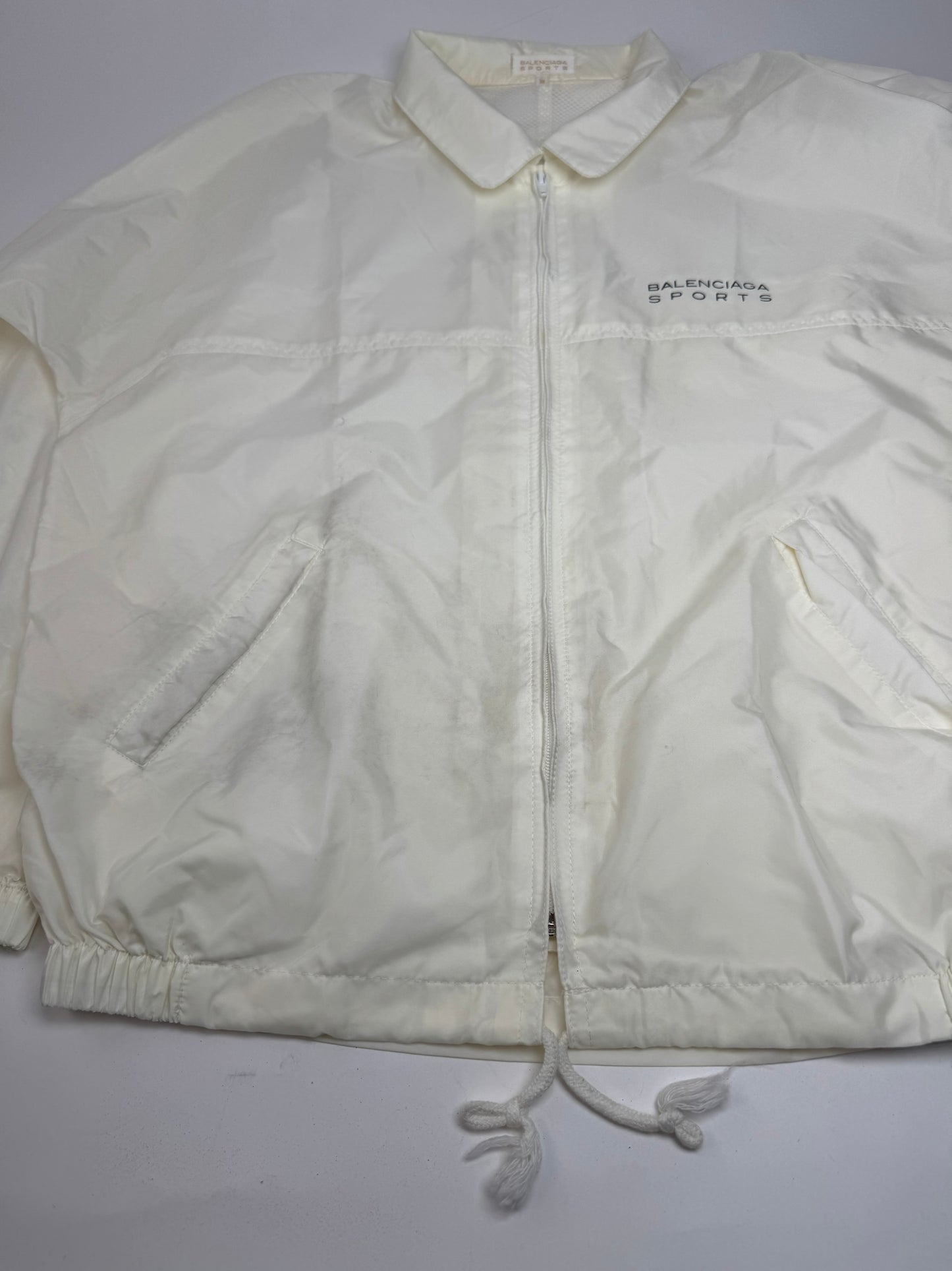Vintage Balenciaga Polyester Blouson White M