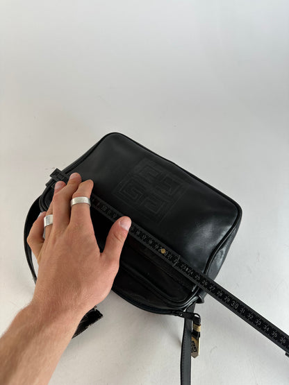 Vintage Givenchy Leather Shoulder Bag Black