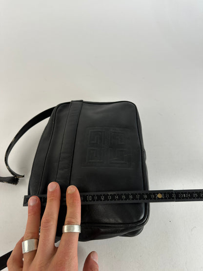 Vintage Givenchy Leather Shoulder Bag Black
