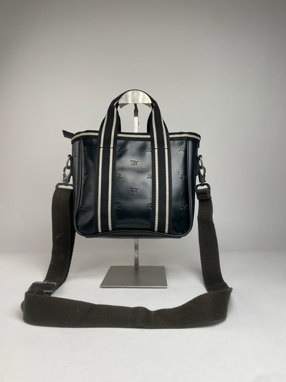 Vintage Courreges Paris 2Way Monogram Handbag Black White