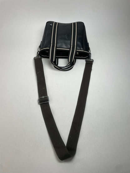 Vintage Courreges Paris 2Way Monogram Handbag Black White