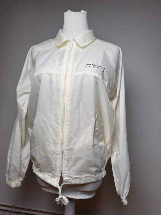 Blouson vintage Balenciaga en polyester blanc M
