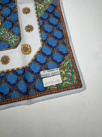 Vintage Gucci Scarf Blue Green