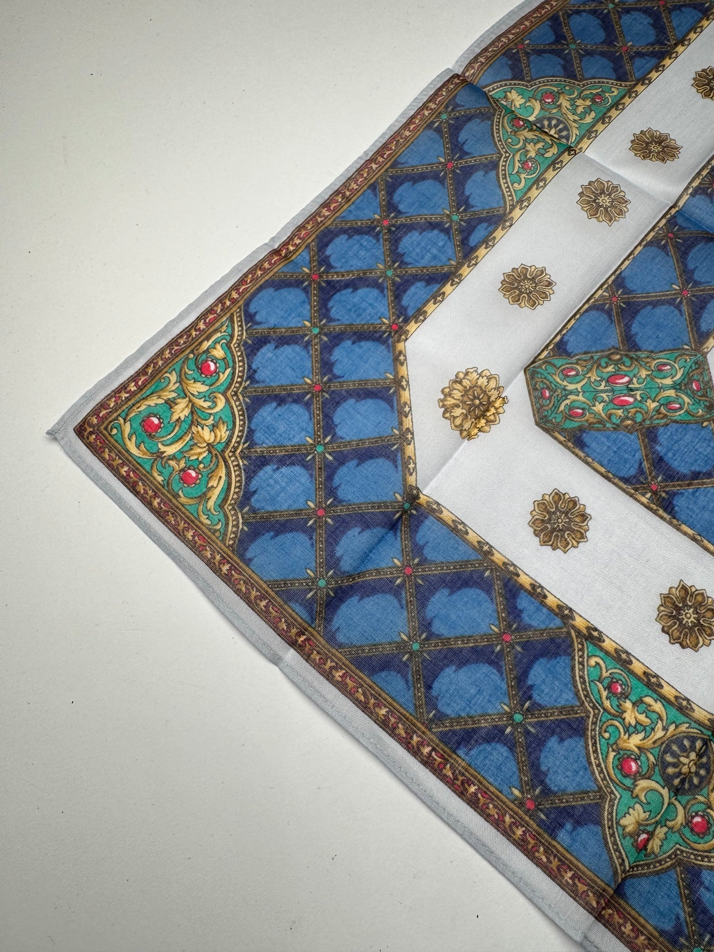 Vintage Gucci Scarf Blue Green