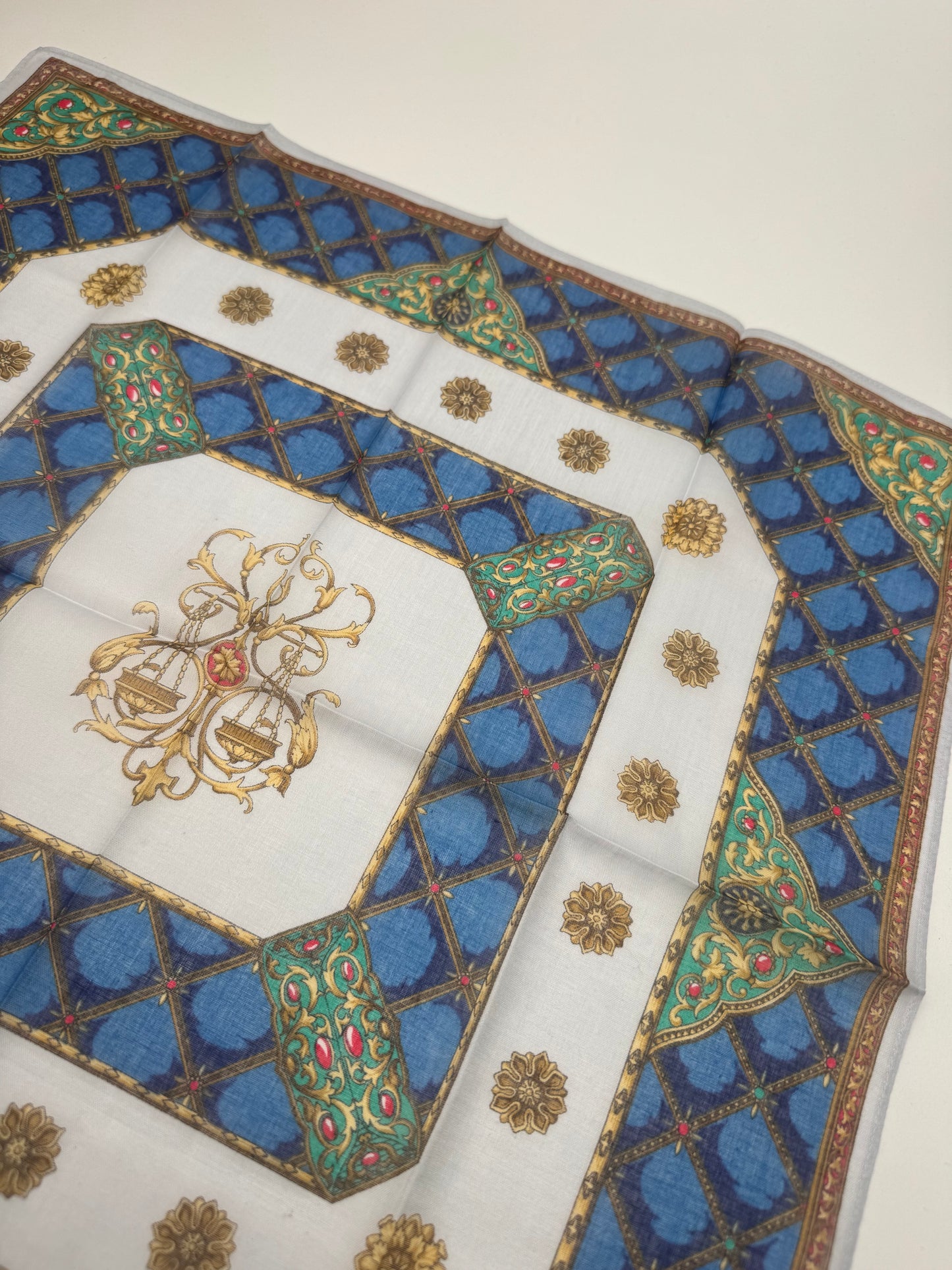 Vintage Gucci Scarf Blue Green