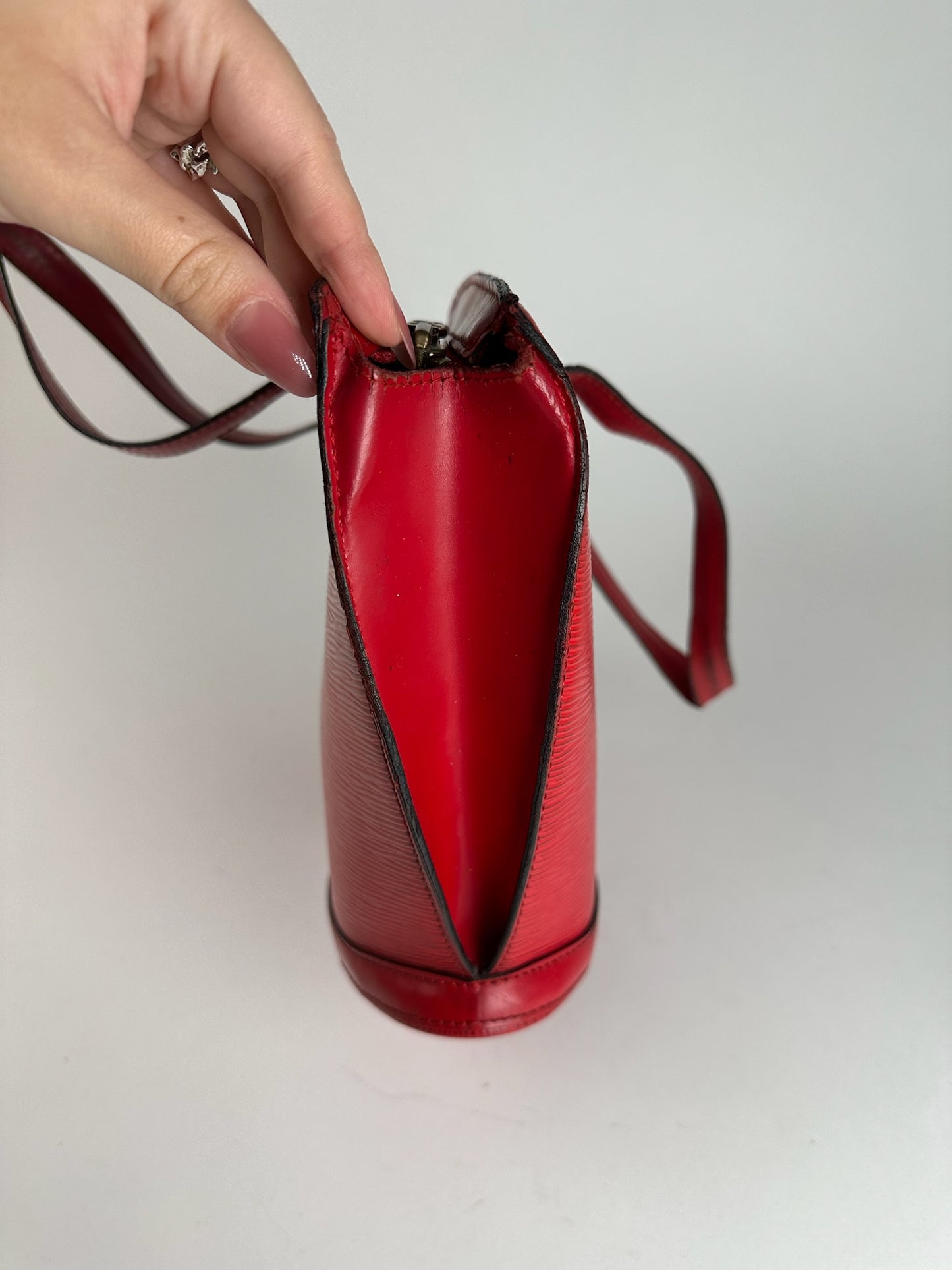 Vintage Louis Vuitton Saint Jacques EPI Leather bag red