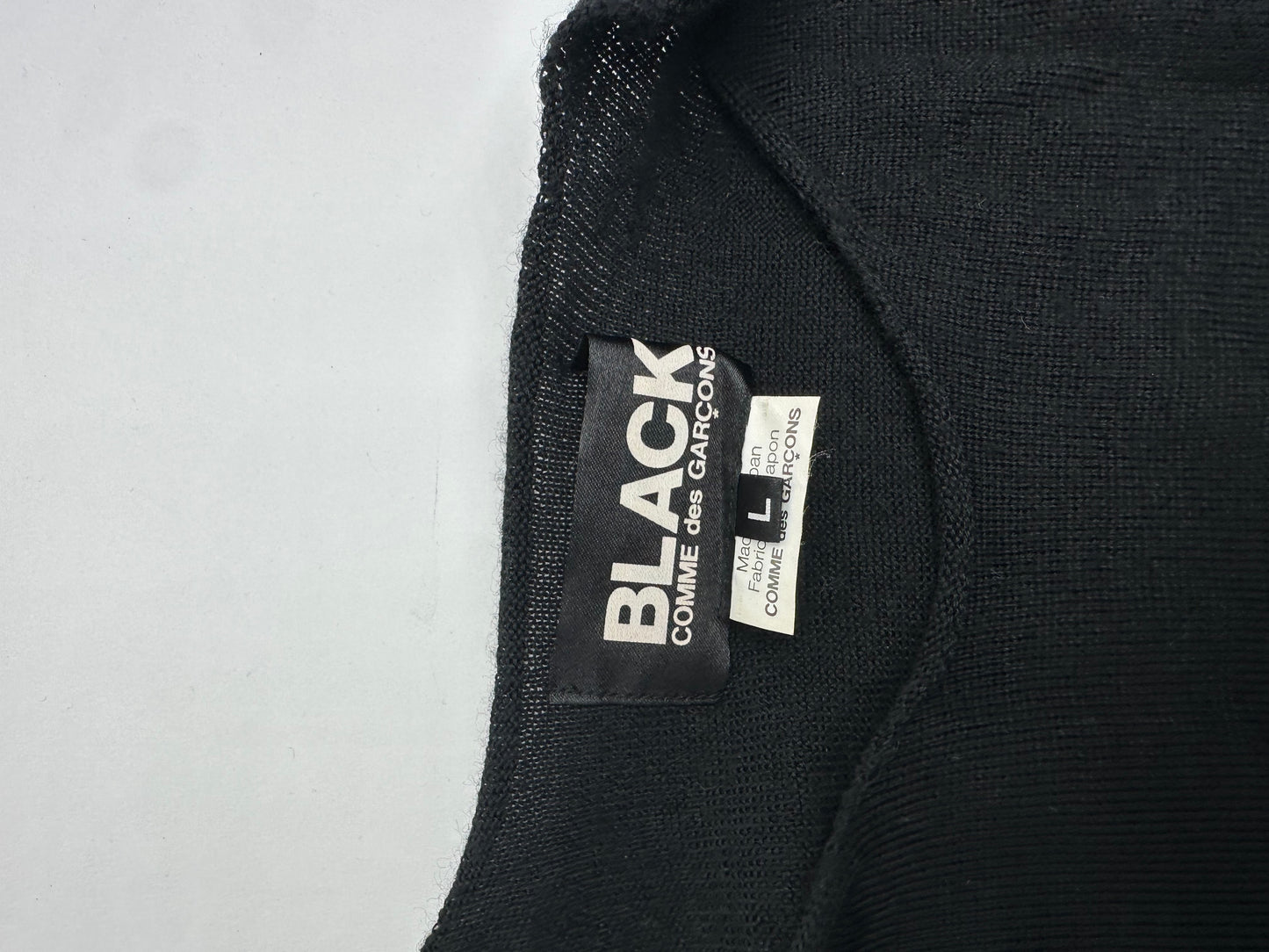 Vintage Comme Des Garçons Wool Crewneck Black white M