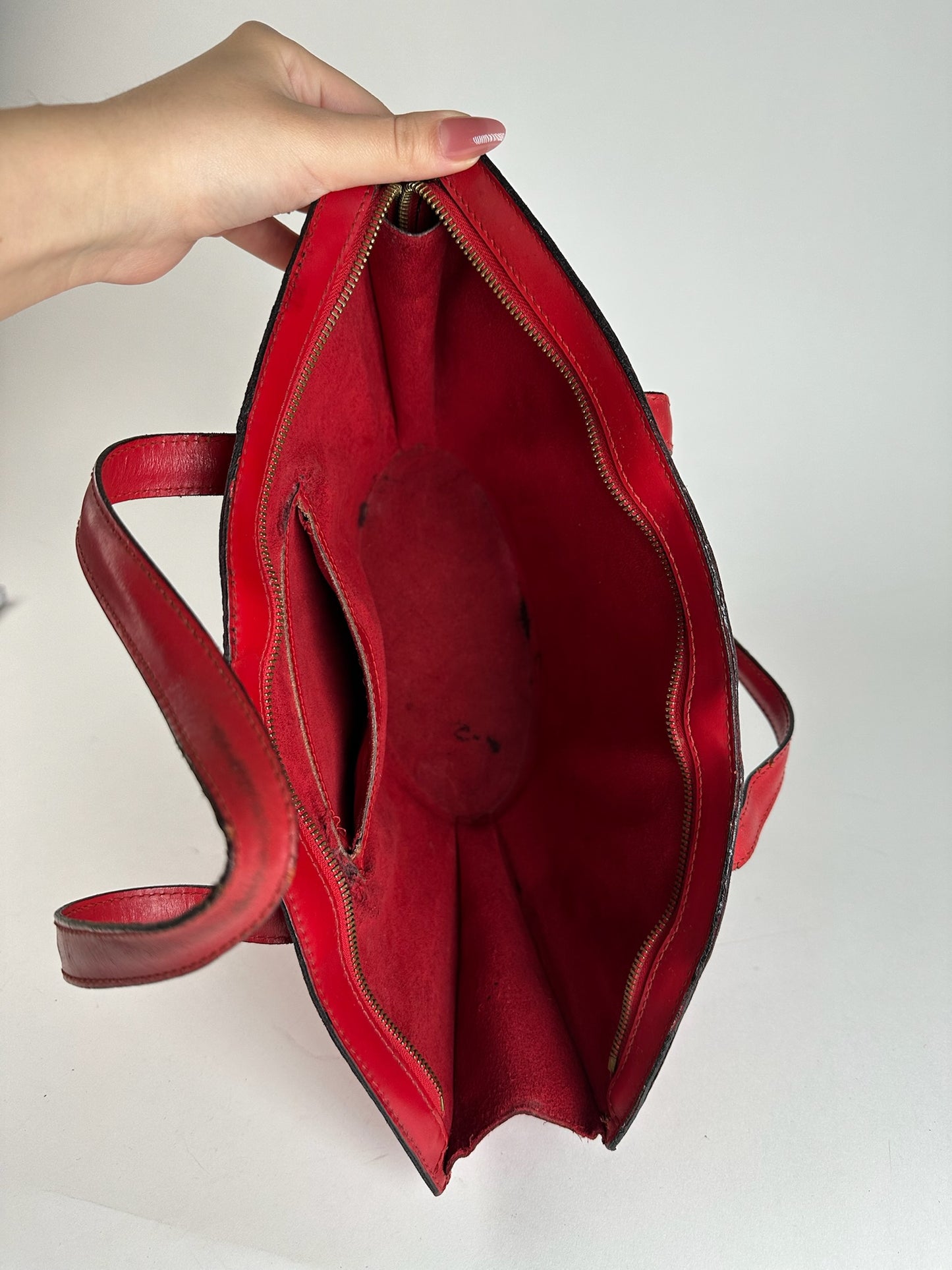 Vintage Louis Vuitton Saint Jacques EPI Leather bag red