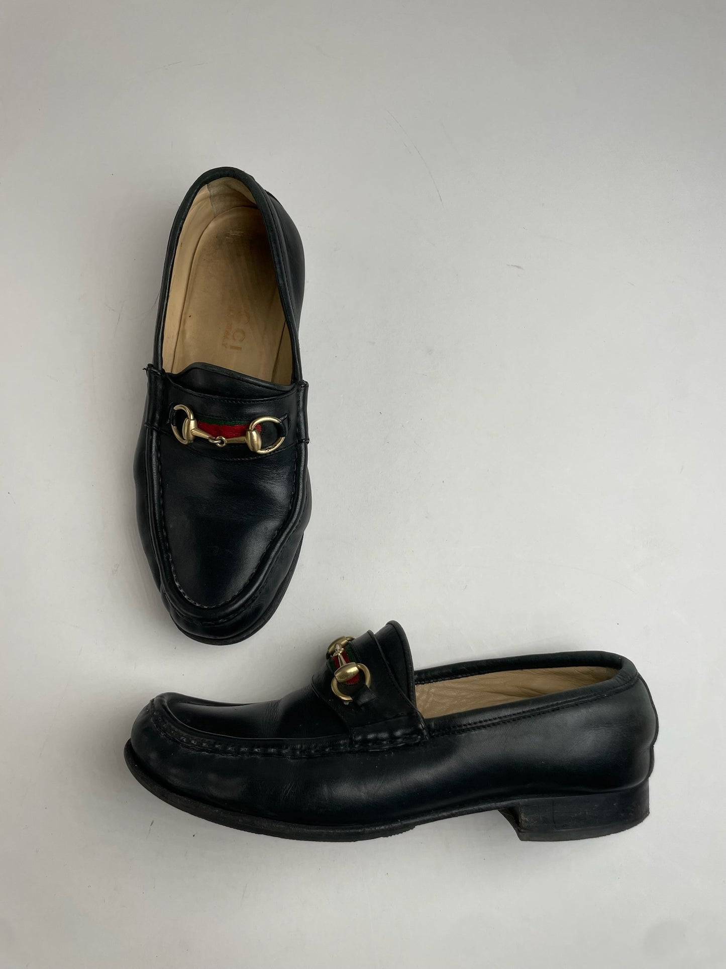 Vintage Gucci Horsebit Leather Loafer Black 36C