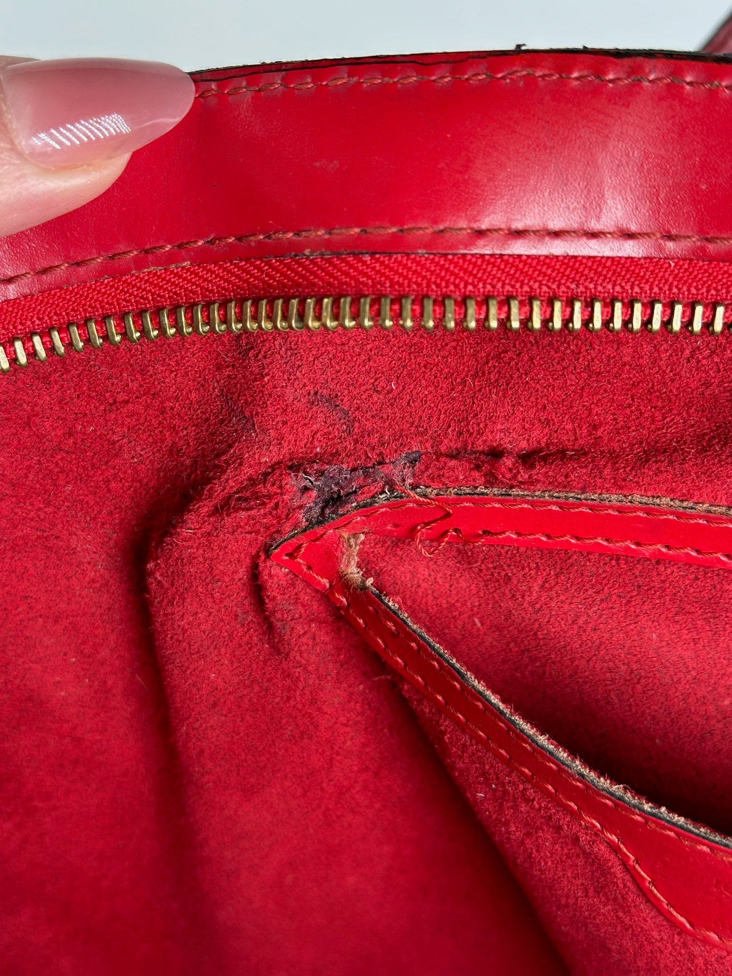 Vintage Louis Vuitton Saint Jacques EPI Leather bag red