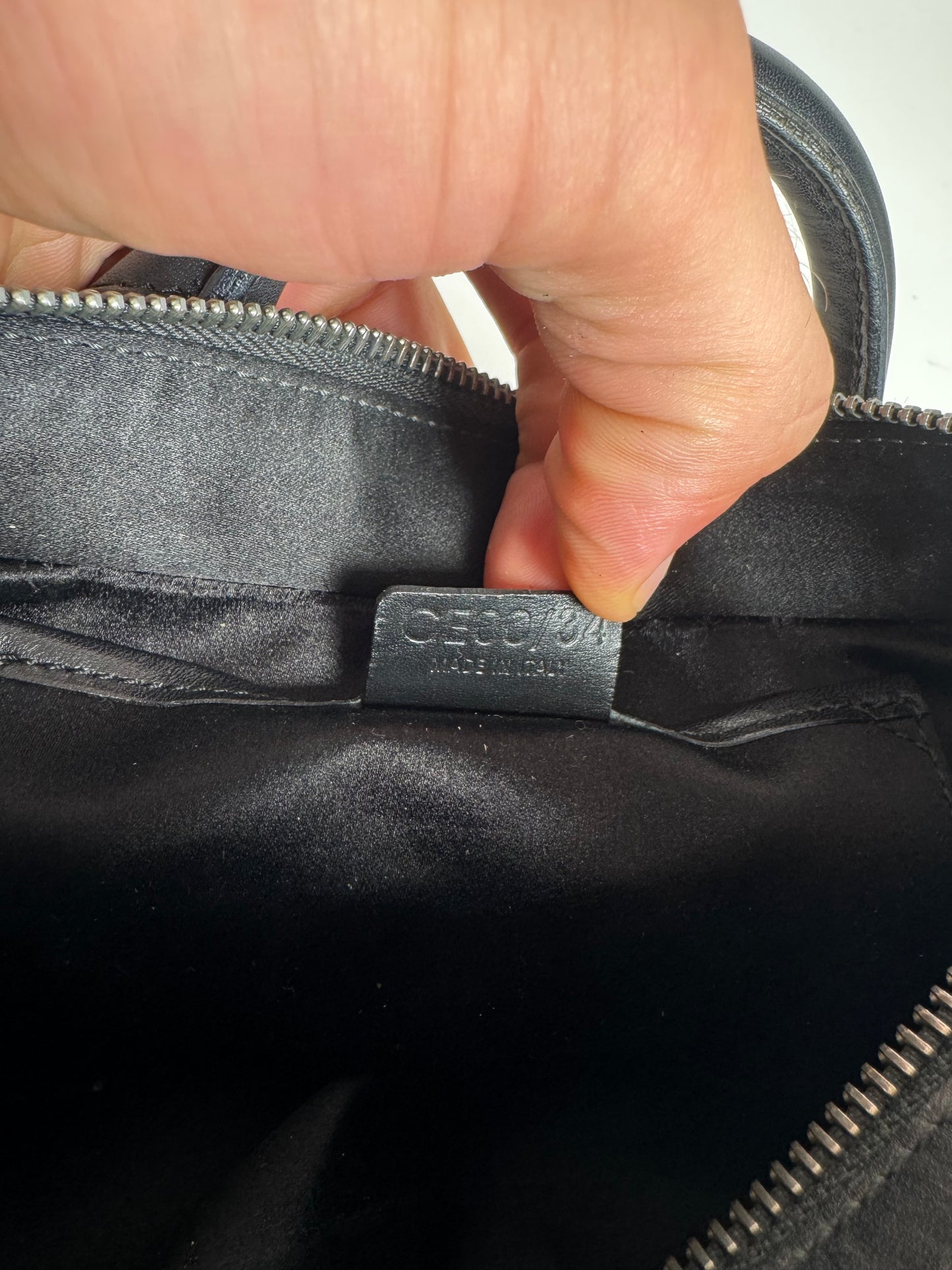 Sac Mini Boogie clouté vintage Celine Paris noir