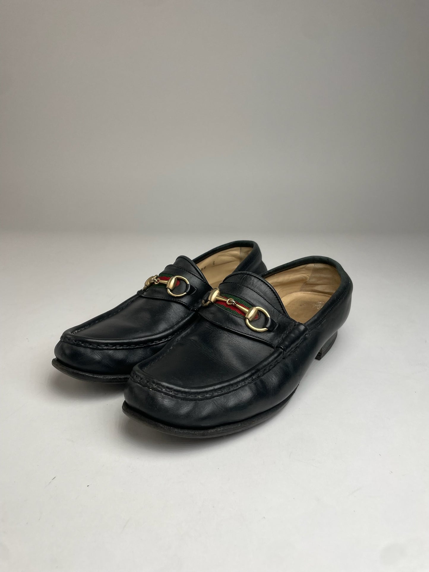Vintage Gucci Horsebit Leather Loafer Black 36C