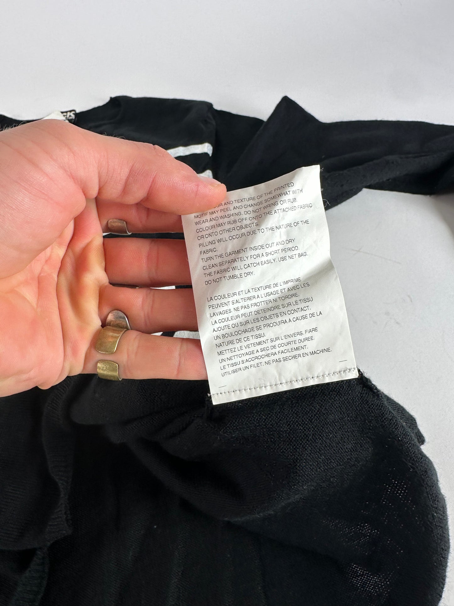 Vintage Comme Des Garçons Wool Crewneck Black white M
