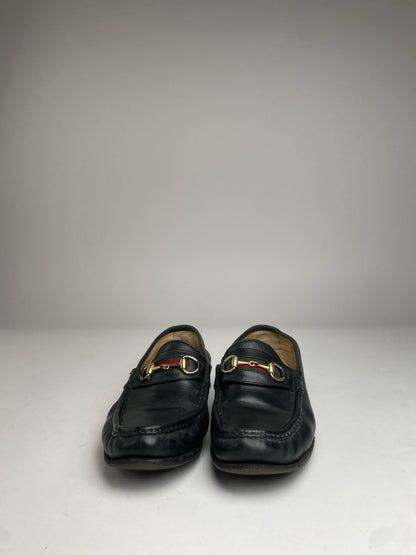 Vintage Gucci Horsebit Leather Loafer Black 36C