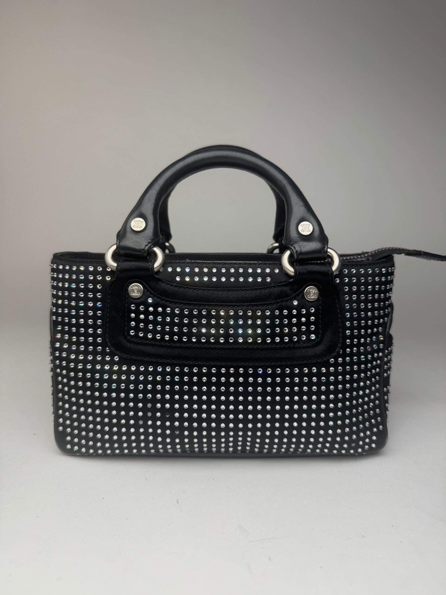 Sac Mini Boogie clouté vintage Celine Paris noir