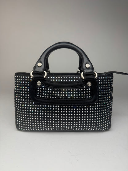 Sac Mini Boogie clouté vintage Celine Paris noir