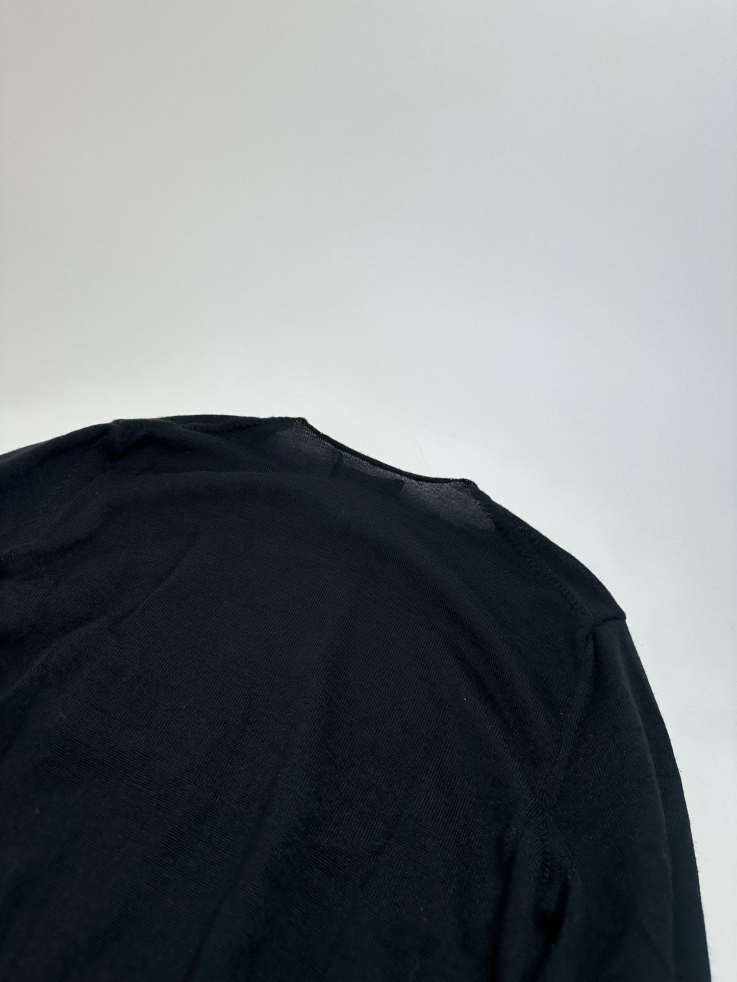 Vintage Comme Des Garçons Wool Crewneck Black white M
