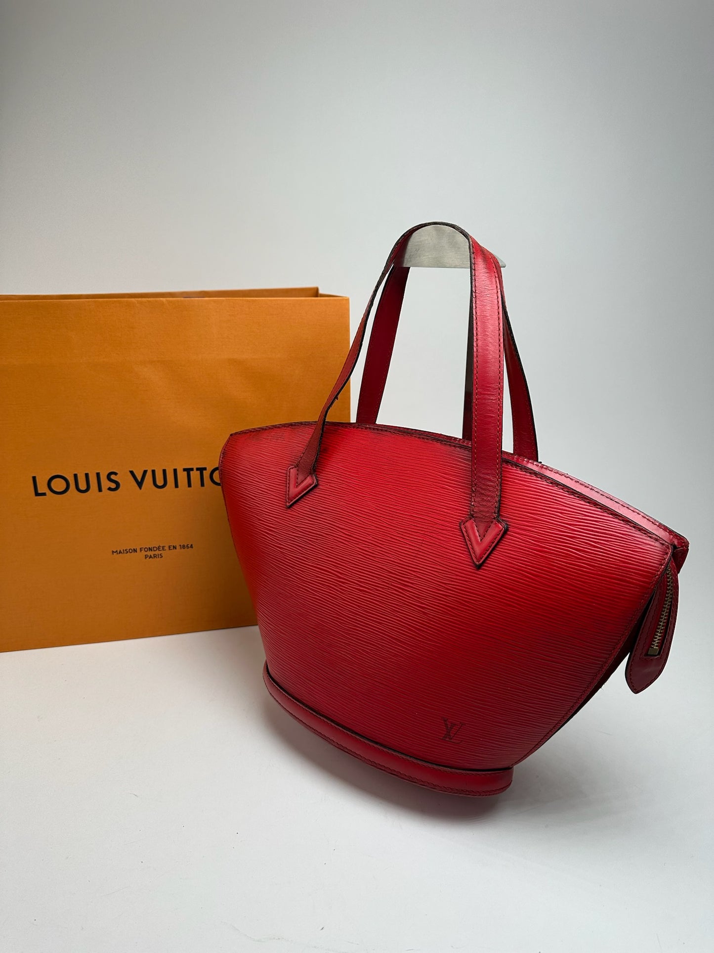 Vintage Louis Vuitton Saint Jacques EPI Leather bag red