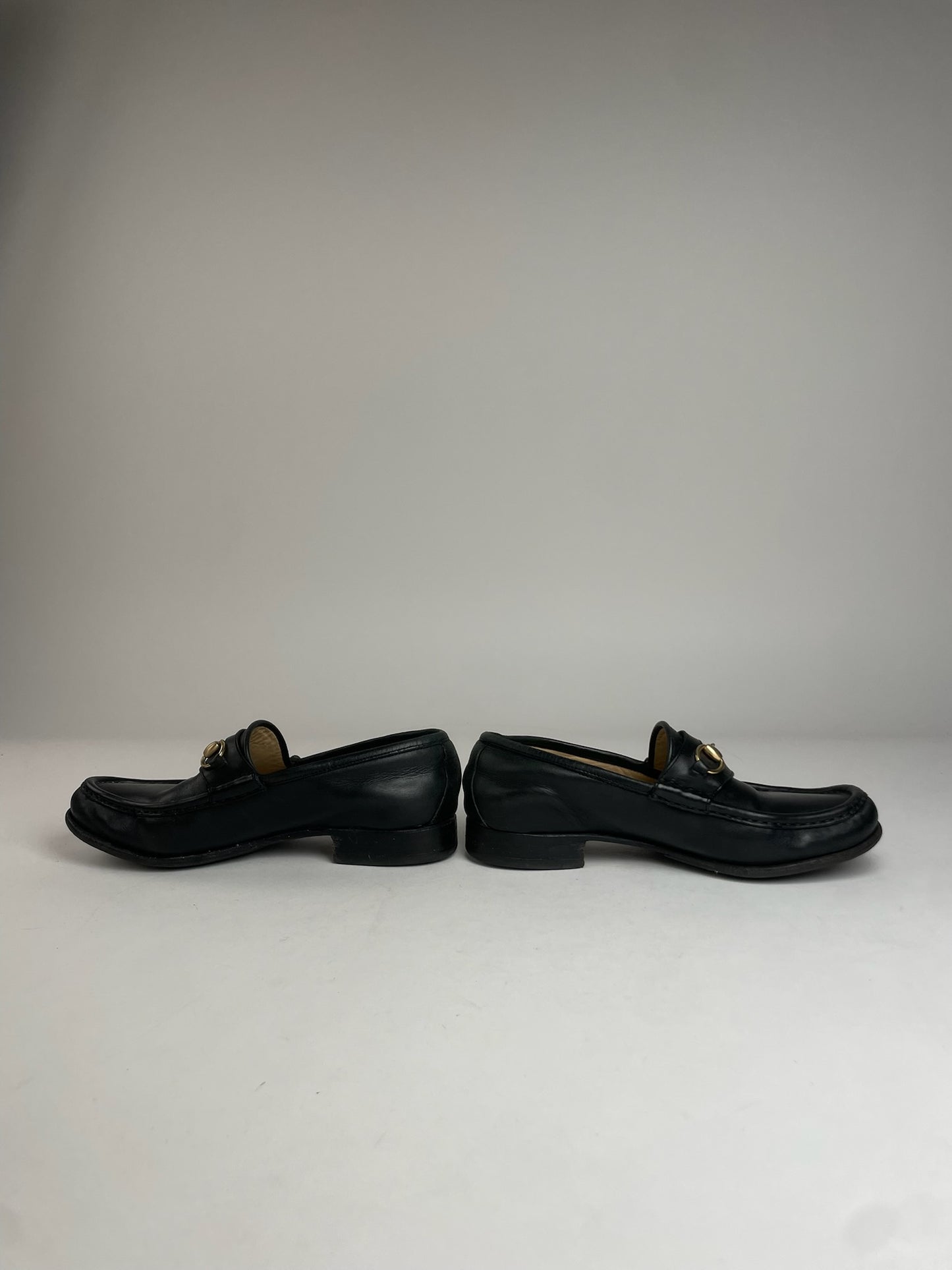 Vintage Gucci Horsebit Leather Loafer Black 36C