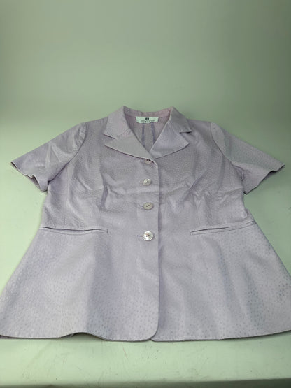 Vintage Givenchy Textured Silk Blend Twin Set Blazer Lavender S