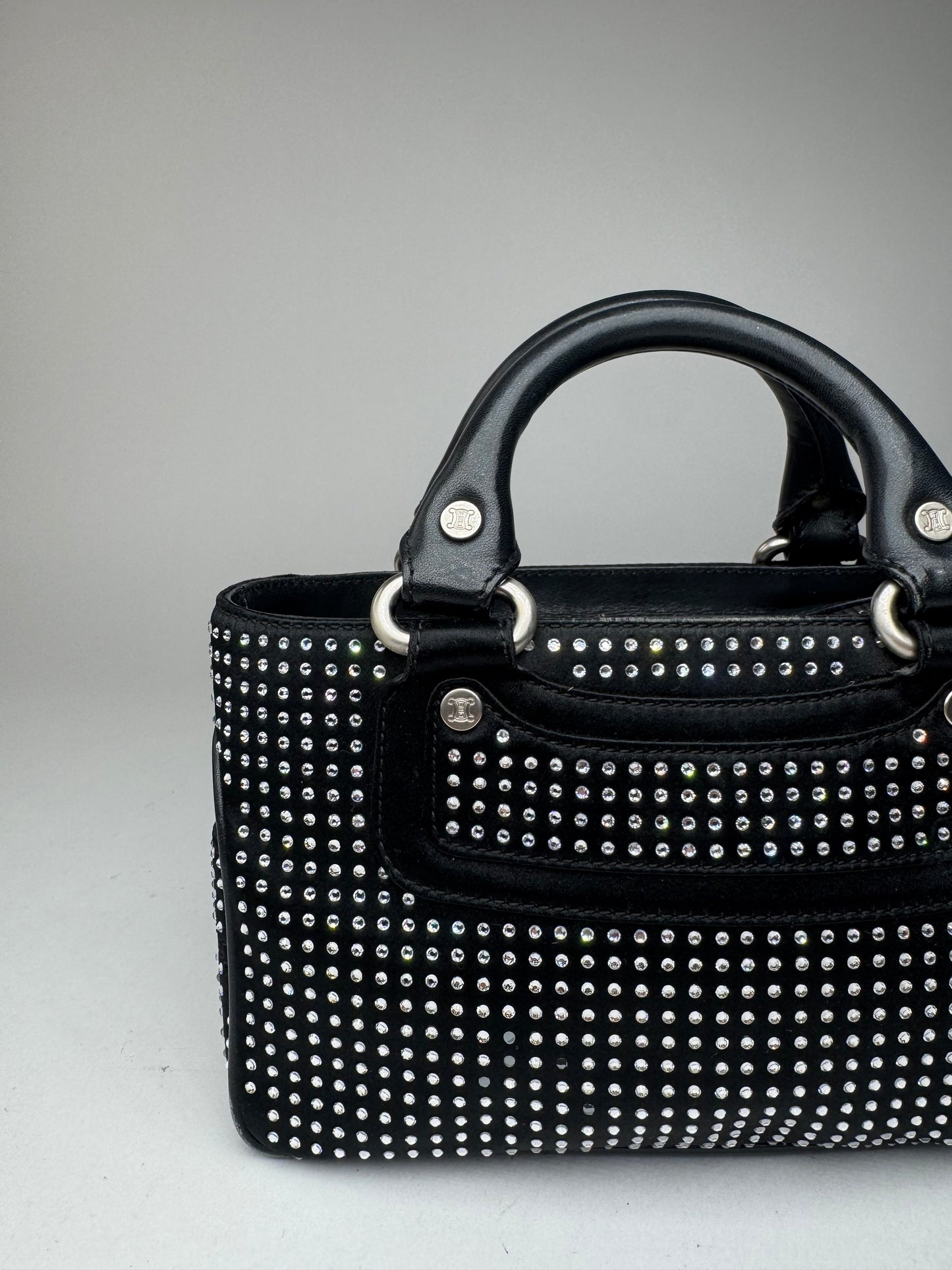 Sac Mini Boogie clouté vintage Celine Paris noir