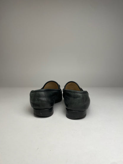 Vintage Gucci Horsebit Leather Loafer Black 36C
