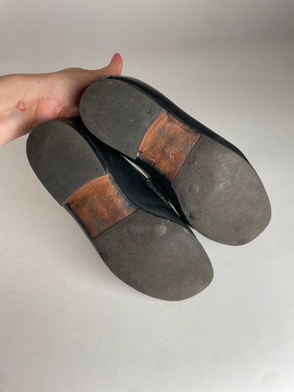 Vintage Gucci Horsebit Leather Loafer Black 36C