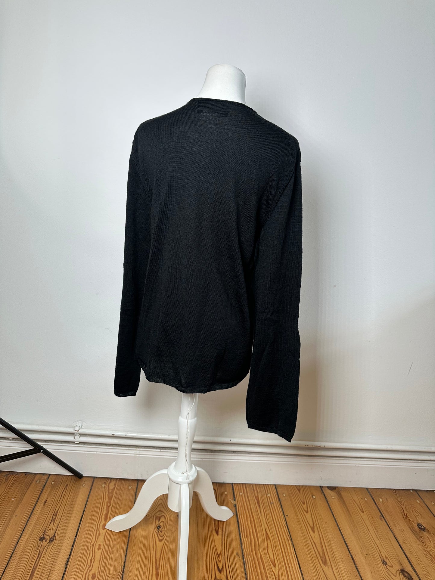 Vintage Comme Des Garçons Wool Crewneck Black white M