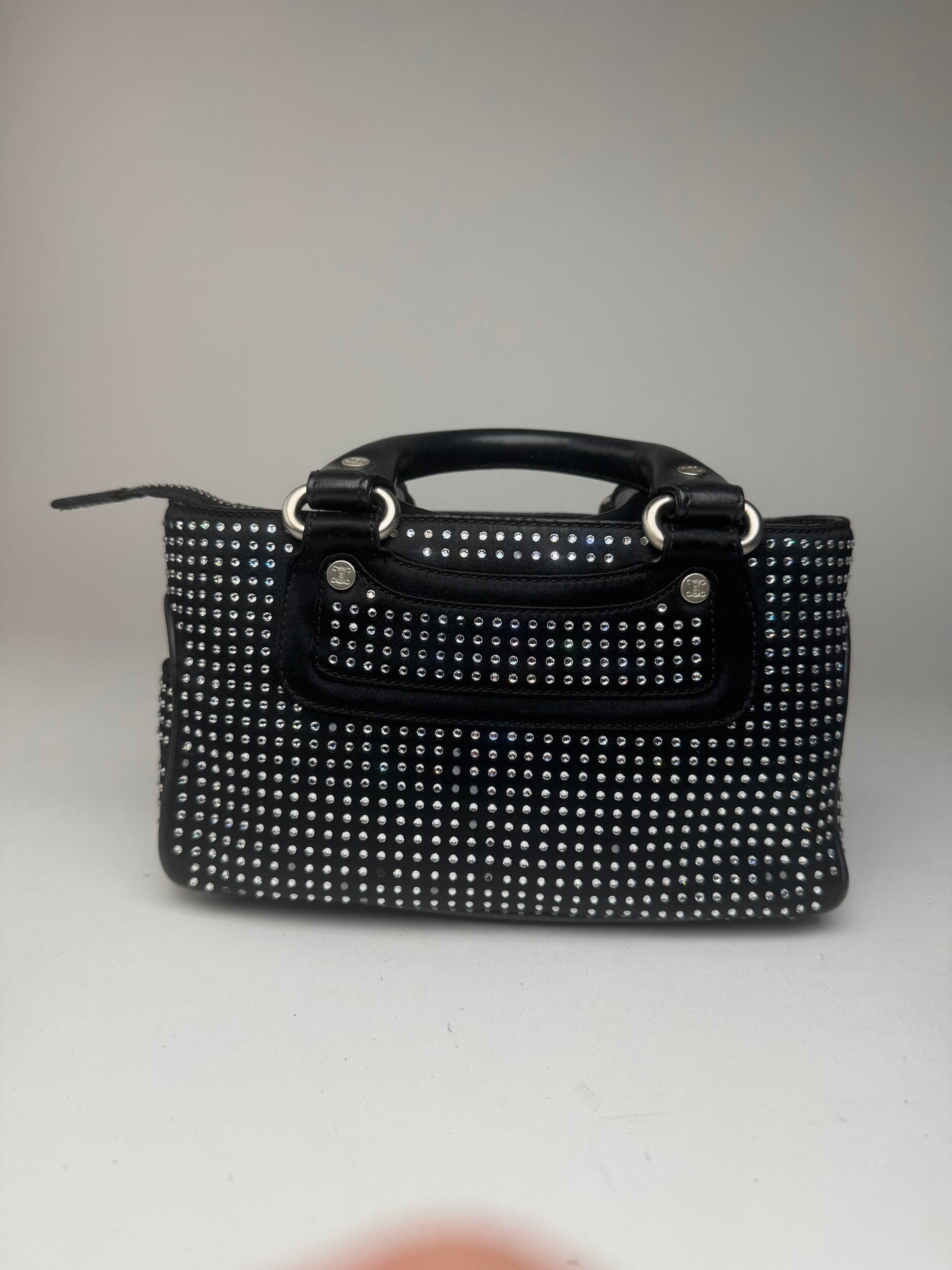 Sac Mini Boogie clouté vintage Celine Paris noir