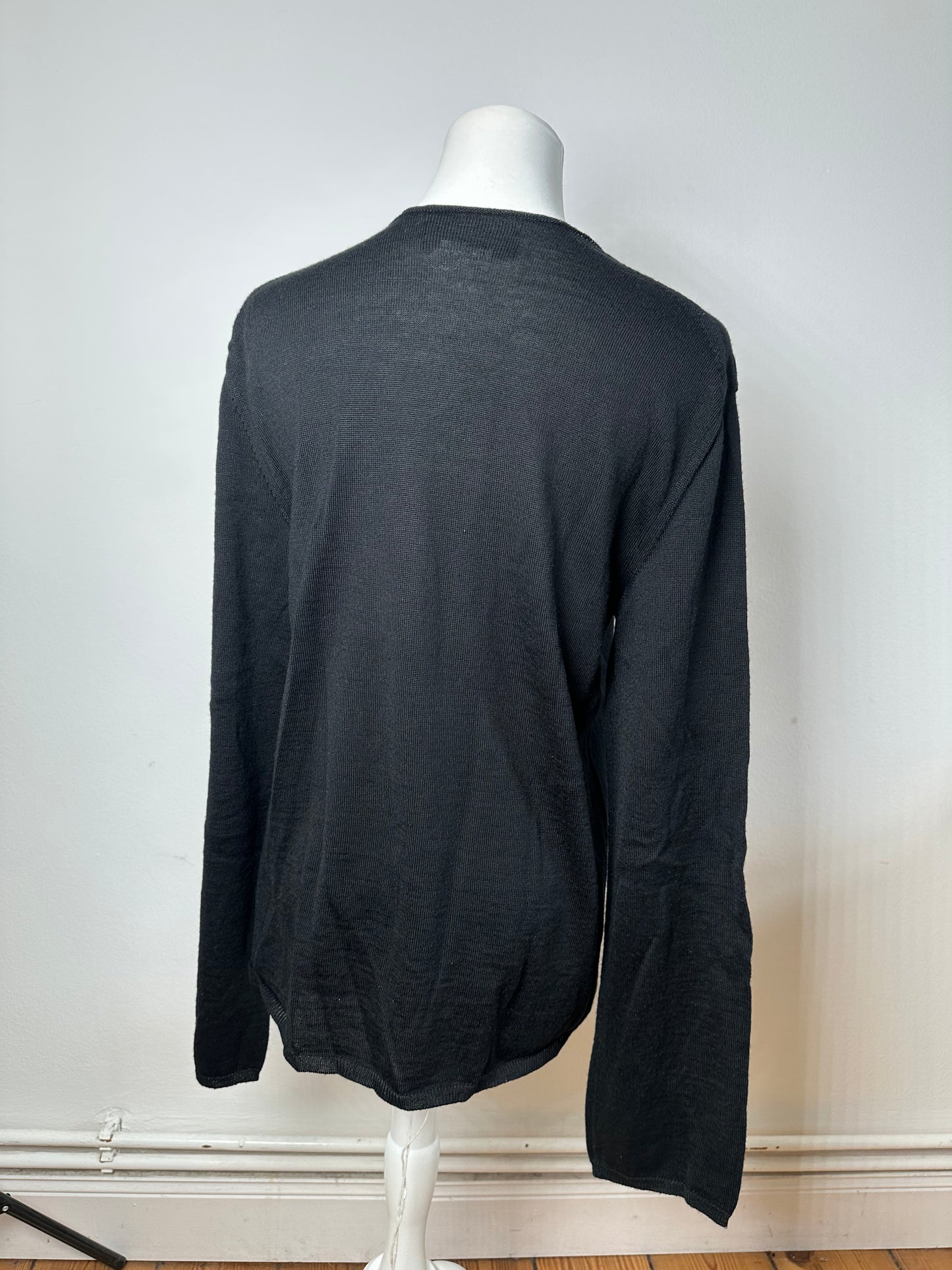 Vintage Comme Des Garçons Wool Crewneck Black white M