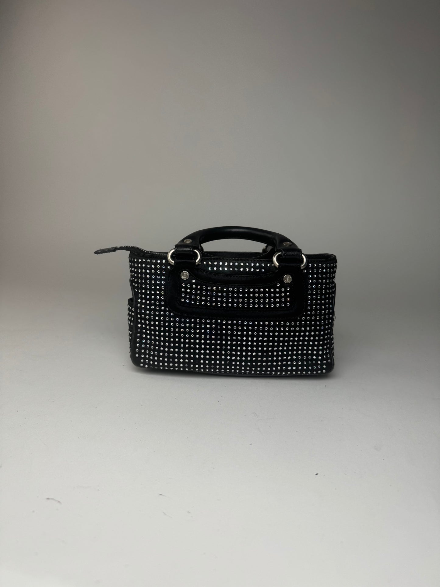 Sac Mini Boogie clouté vintage Celine Paris noir