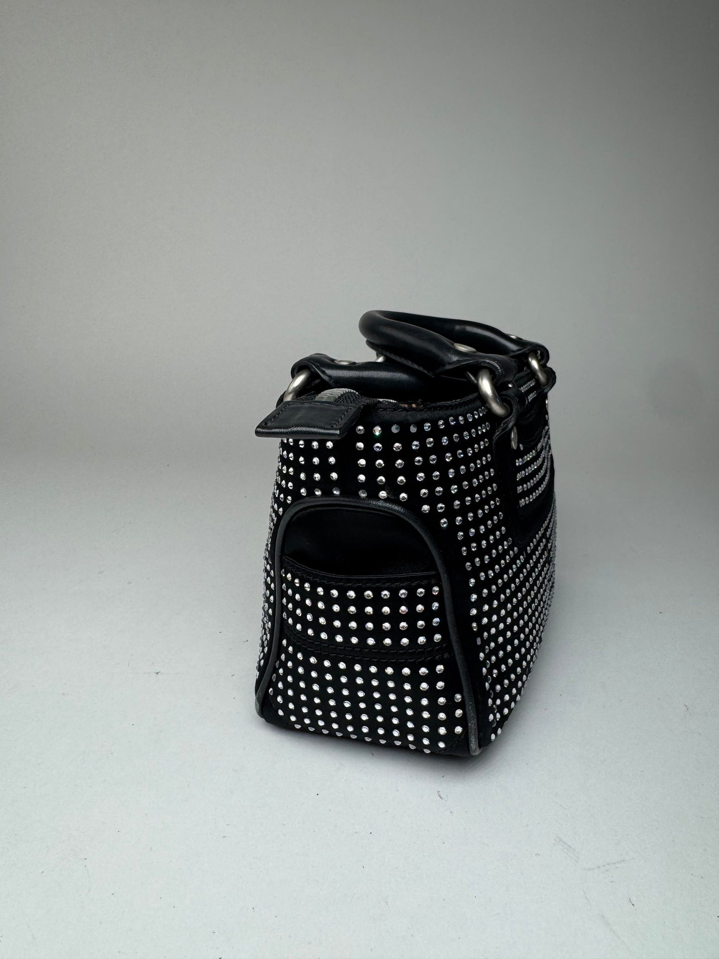 Sac Mini Boogie clouté vintage Celine Paris noir