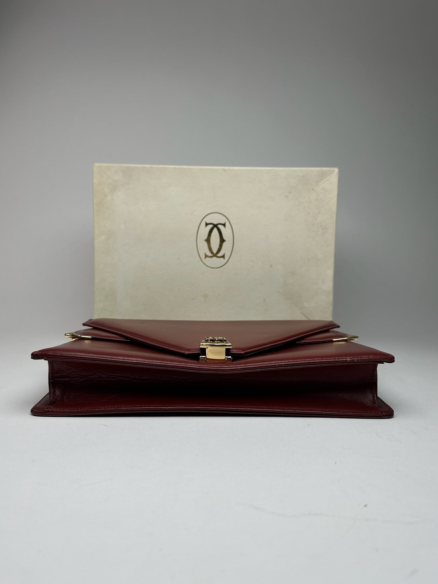 Vintage Cartier leather bag burgundy