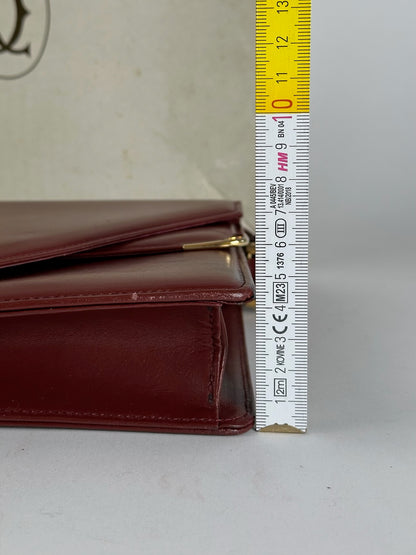 Vintage Cartier leather bag burgundy