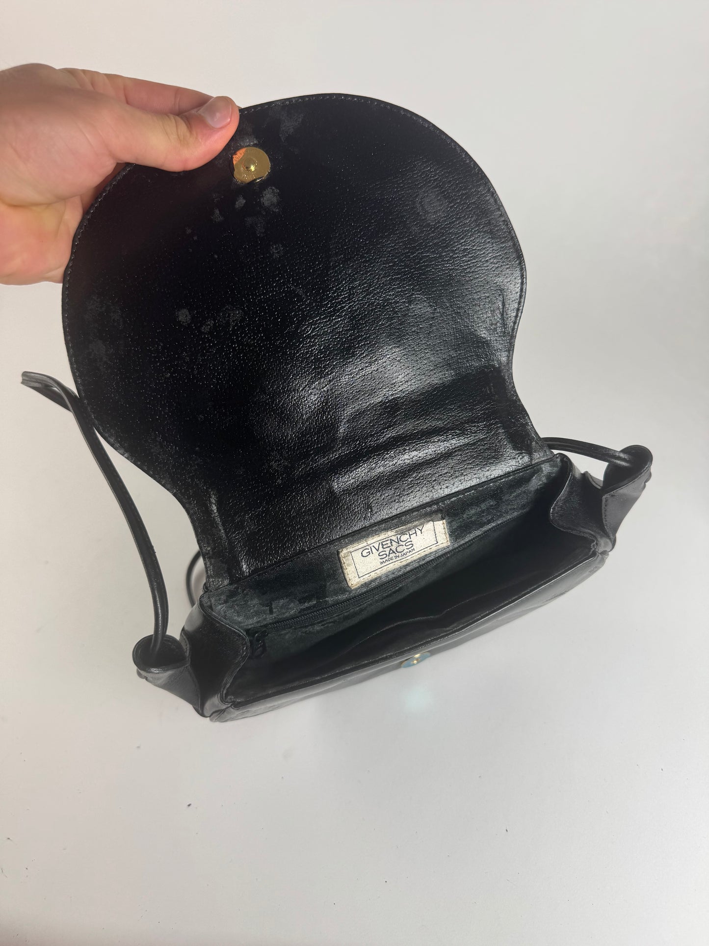 Sac vintage en cuir noir Givenchy
