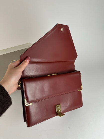 Vintage Cartier leather bag burgundy