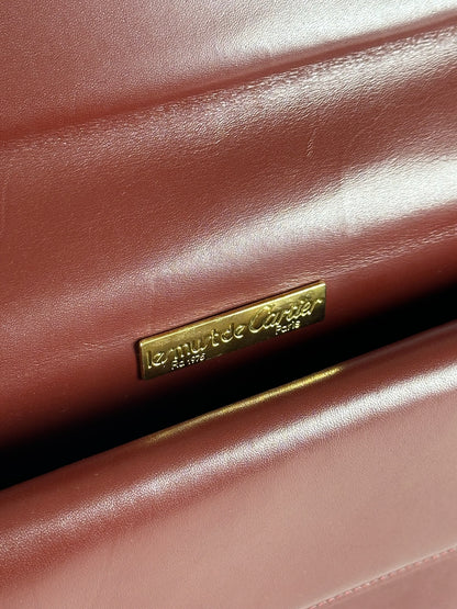 Vintage Cartier leather bag burgundy