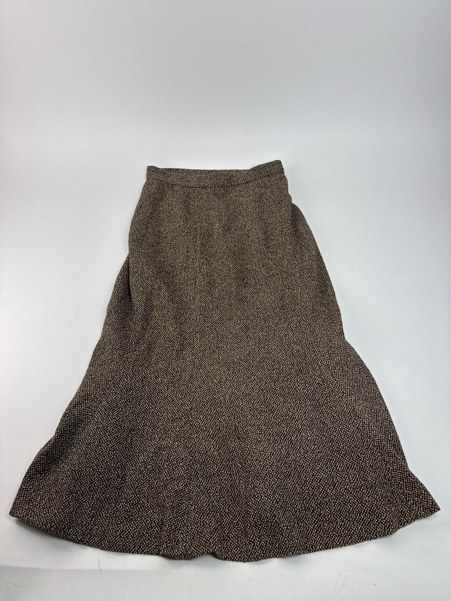 Vintage Fendi Roma wool skirt brown M